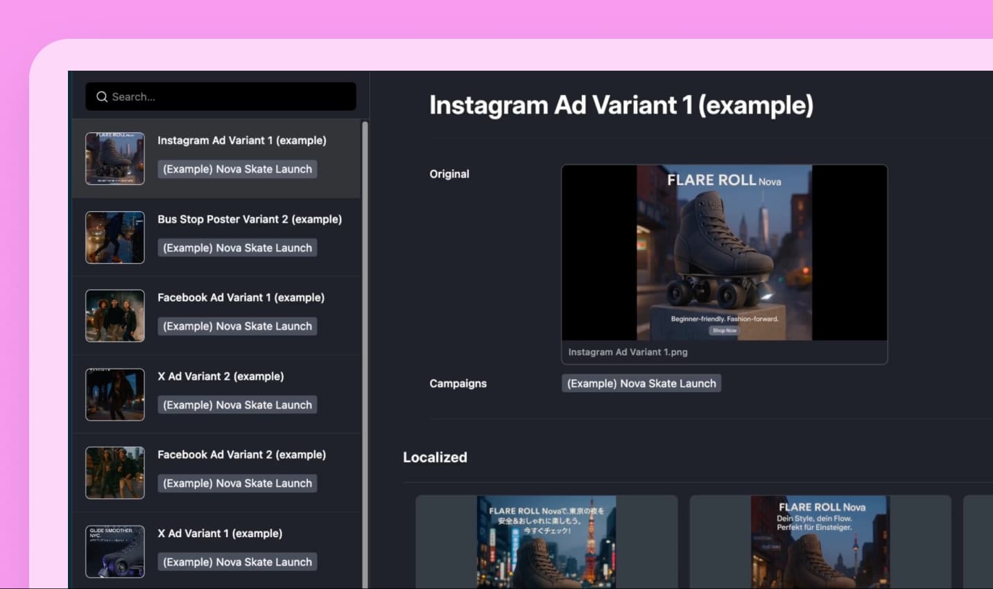 Localize image and copy variants at scale